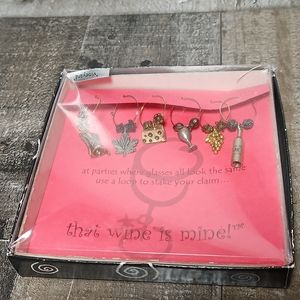 Doodles Wine Glass Stemware Tags Set 6